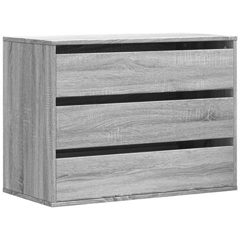 Cassettiera Angolare Grigio Sonoma 80x41x58cm Legno Multistrato - Foto 1
