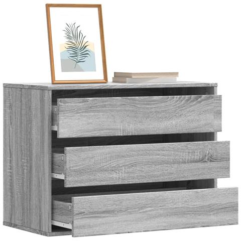 Cassettiera Angolare Grigio Sonoma 80x41x58cm Legno Multistrato - Foto 2