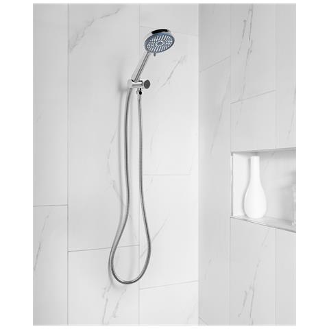 Kit Doccia Con Soffione E Flessibile Suripa 3 Funzioni Argento - Foto 1