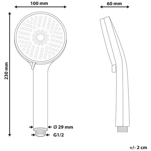Kit Doccia Con Soffione E Flessibile Suripa 3 Funzioni Argento - Foto 7