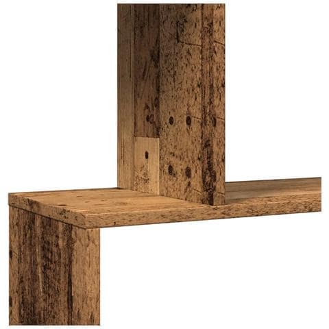 Libreria Divisorio 3Ripiani Legno Antico 70x24x97 cm Truciolato - Foto 9