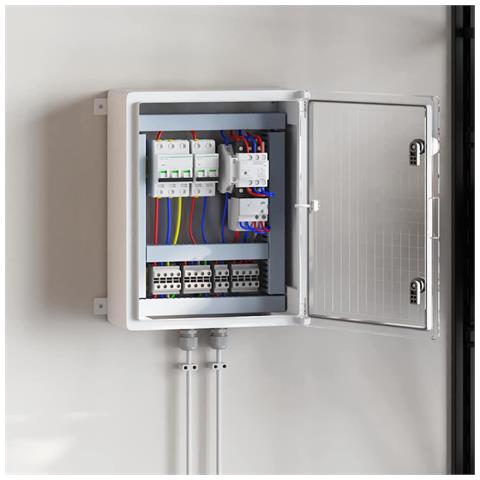 Armadietto di Controllo Grigio 40 x 17.5 x 50 cm Plastica ABS - Foto 2