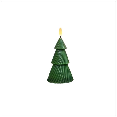 Candela Led A Forma Di Albero Di Natale Senza Fiamma - Atmosfera Festosa, Sicura E Riutilizzabile  S - Foto 1