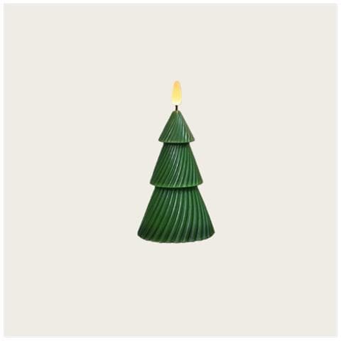 Candela Led A Forma Di Albero Di Natale Senza Fiamma - Atmosfera Festosa, Sicura E Riutilizzabile  S - Foto 2