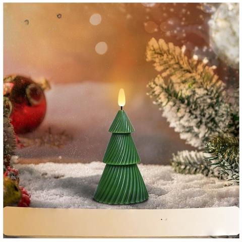 Candela Led A Forma Di Albero Di Natale Senza Fiamma - Atmosfera Festosa, Sicura E Riutilizzabile  S - Foto 7