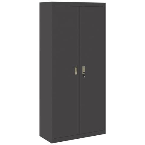 Armadio Nero 90 x 40 x 200 cm Acciaio - Foto 1