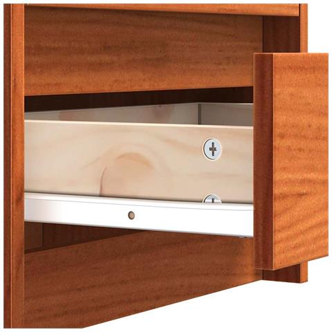 Comodini 2 pcs Marrone cerato 40 x 30.5 x 35.5 cm Legno di pino - Foto 9