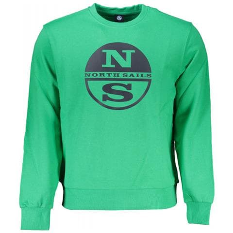 GREEN SWEATSHIRT DA UOMO SENZA CERNIERA - Taglia: XL, Colore: Verde - Foto 1