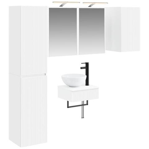 Set di mobili per il bagno 5 pcs Bianco - Foto 1
