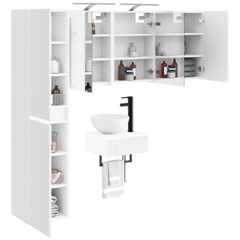 Set di mobili per il bagno 5 pcs Bianco - Foto 2