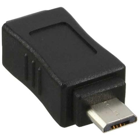 31602, Micro-B, Mini USB 5pin, Maschio / femmina, Nero - Foto 1