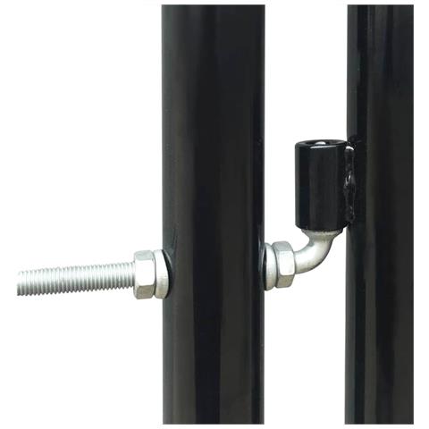 Cancello Cancelletto Per Recinzione Singolo Nero 100 X 200 Cm - Foto 5