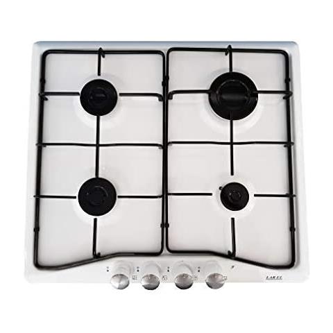 LAREL Piano Cottura L848BI a Gas 4 Fuochi Gas Colore Bianco LAREL Piano Cottura L848BI a Gas 4 Fuochi Gas Colore Bianco