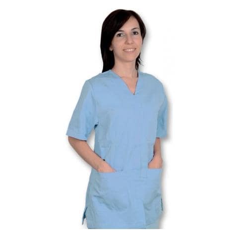 CASACCA CON BOTTONI AUTOMATICI - UNISEX - COTONE / POLIESTERE - AZZURRO XL - Foto 1