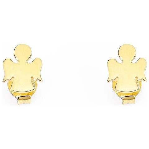 Orecchini Argento 925 - Collezione Prega, Ama - Colore Oro - Misura Unica Orecchini A Lobo Angelo - Foto 1