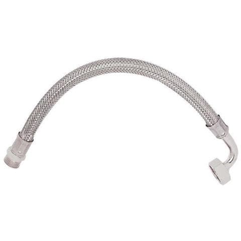 Somatherm Flexible Sanitaire En Inox Acs Dn8 - débit Standard - l 50 cm - mâle Droit 1/2 'et Coudé - femelle - ecrou Tournant 3/4' - Foto 1