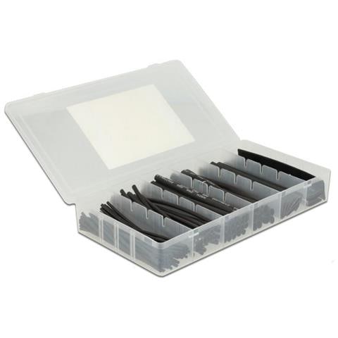 vers Kit 100 Tubi Guaina Termorestringente Nero Per Isolamento Cavi Nero - Foto 2