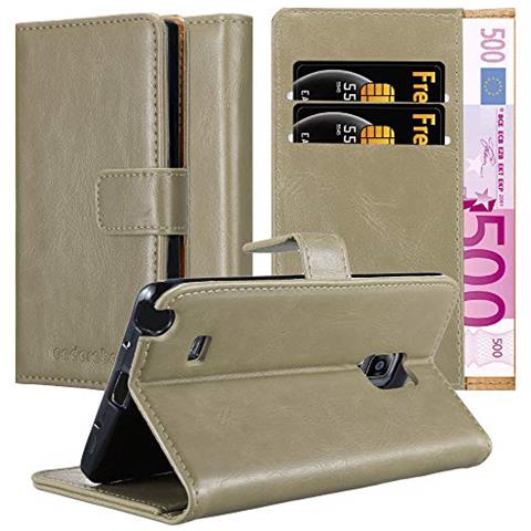 Custodia Compatibile Con Samsung Galaxy Note Edge In Marrone Cappuccino - Coperchio Protettiva Con Chiusura Magnetica, Funzione Stand E Tasca Per Le Carte - Foto 1