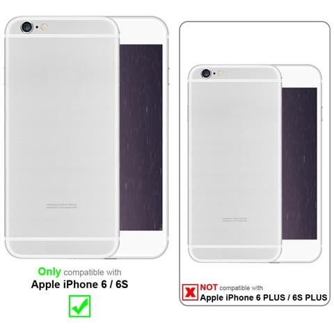 Custodia Compatibile Con Apple Iphone 6 / Iphone 6s In Wooden Nero - Coperchio Protettivo In Silicone Tpu Flessibile - Foto 2