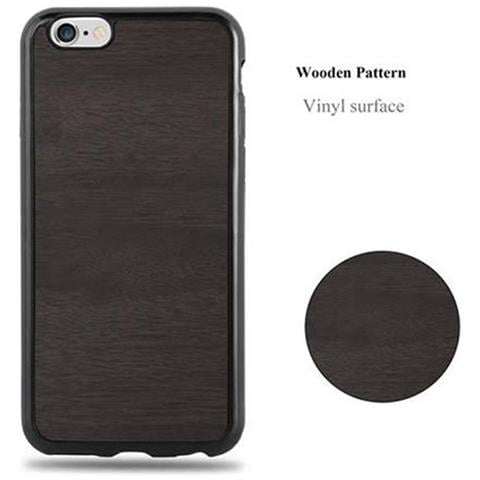 Custodia Compatibile Con Apple Iphone 6 / Iphone 6s In Wooden Nero - Coperchio Protettivo In Silicone Tpu Flessibile - Foto 7