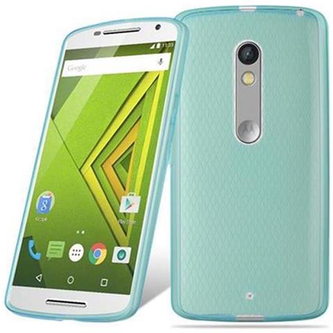 Custodia Compatibile Con Motorola Moto X Play In Blu Transparente - Coperchio Protettivo In Silicone Tpu Flessibile - Foto 8