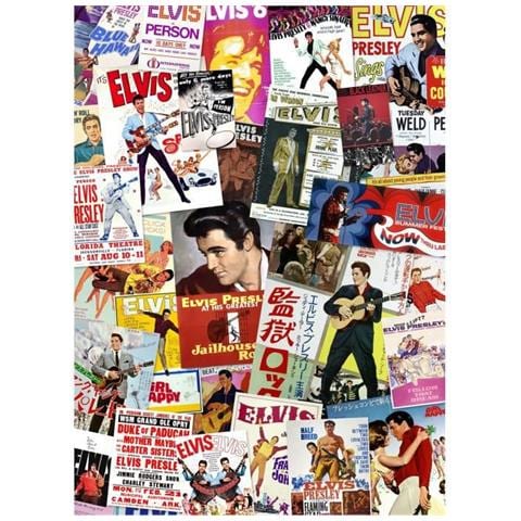 Puzzle 1000 Pezzi Elvis Film Poster Collage - 65334 - Foto 1