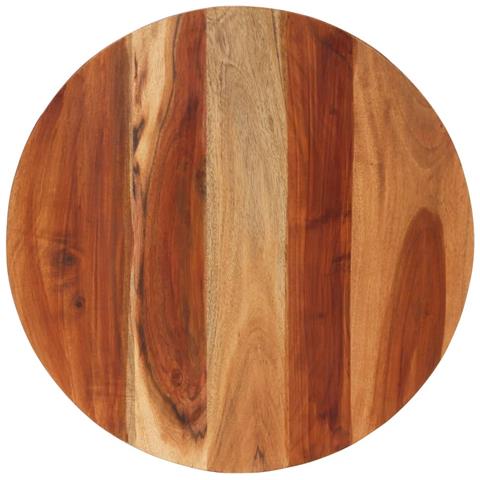 Piano Tavolo in Legno Massello di Acacia Rotondo 15-16 mm 60 cm - Foto 1