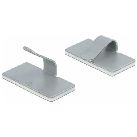 Delock Fermacavo Autoadesivo In Acciaio Inossidabile 10 Pezzi - Foto 2