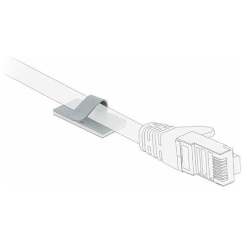 Delock Fermacavo Autoadesivo In Acciaio Inossidabile 10 Pezzi - Foto 3