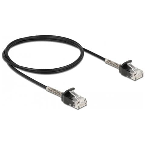 Cavo RJ45 maschio per RJ45 femmina Cat. 6A da 1 m nero - Foto 2