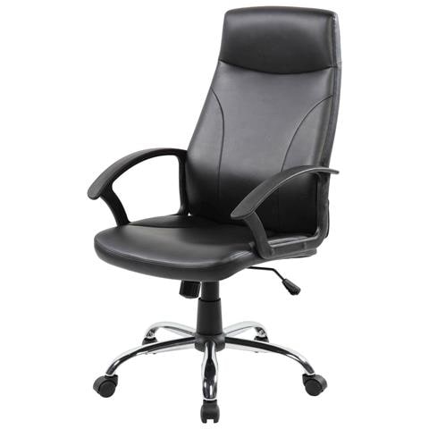 Sedia Con Ruote Triangolo, Poltrona Direzionale Con Braccioli, Sedia Ergonomica Da Ufficio, Nero, 64x61h110/120 Cm - Foto 6