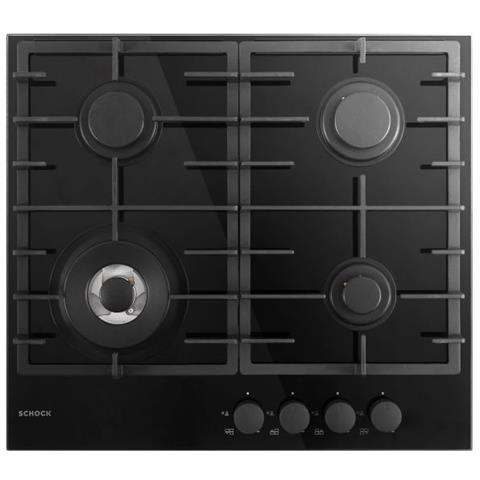 Piano Cottura SVC64THBK a Gas 4 Fuochi Gas Colore Nero - Foto 1