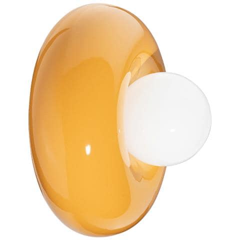 Applique Vintage Decò Bumbum Ceramica Gialla 1 Luce G9 - Foto 1