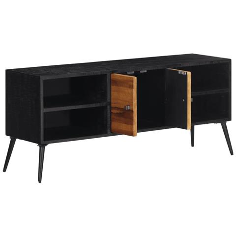 Mobile Porta Tv 112x31x45 Cm In Teak Massello Di Recupero - Foto 2