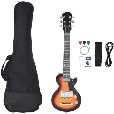 Chitarra Elettrica Da Bambini Con Custodia Marrone Nera 3/4 30"" - Foto 2