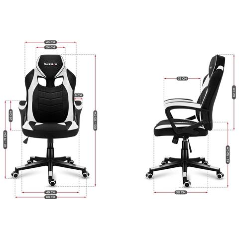 Sedia Gaming Hz-force 2.5 White Mesh Bianco Nero - Foto 2