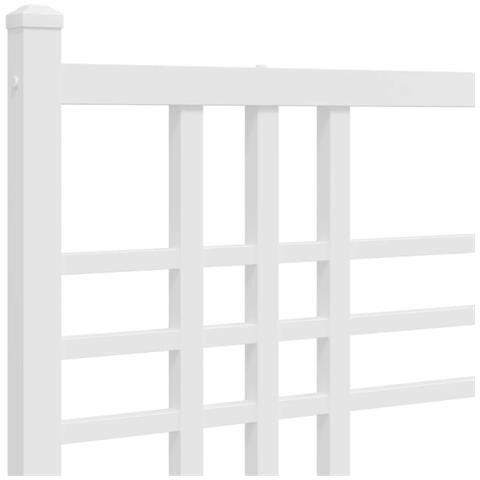 Giroletto Con Testiera Metallo Bianco 80x200 Cm - Foto 2