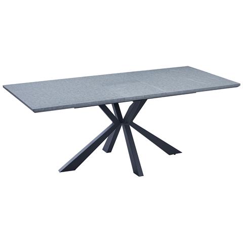 Tavolo Moderno Allungabile Piano Impiallacciato Cemento 160x90x78 - Foto 1