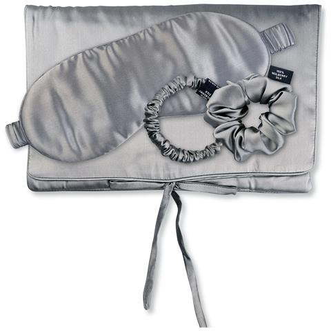 Travel Set Hair Borsa Di Seta, Maschera Per Dormire, Scrunchie S & Scrunchie M - Foto 1