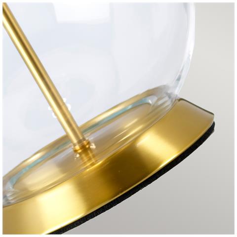 Lampada Da Scrivania Contemporanea Orb Metallo Ottone Antico 1 Luce E27 - Foto 2