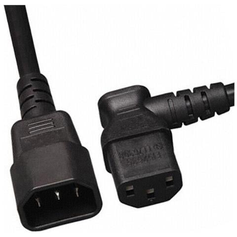 CAVO ALIMENTAZIONE PER UPS 2.5MT BK C14 M STRAIGHT TO C13 F 90 ANGLE - Foto 1