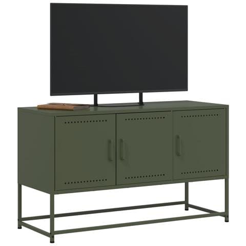 Mobile Tv Verde Oliva 100,5x39x60,5 Cm In Acciaio - Foto 10