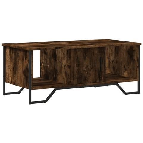 Tavolino da Salotto Rovere Fumo 100x51x40 cm Legno Multistrato - Foto 2