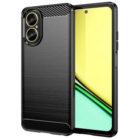 Custodia B-case Tpu Silicone Back Cover Case Per Realme C67 4g Carbon Metal Black - Foto 1