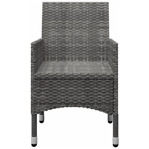 Set Mobili da Pranzo per Giardino 5 pz Grigio - Foto 2