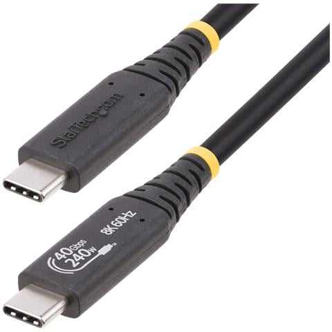 Cavo USB4 da 1m, cavo USB-C certificato USB-IF, 40 Gbps, 240W PD 3.1 EPR, 8K 60Hz, cavo di trasferimento dati USB Type-C, compatibile con porte TB /USB 3.2 - Foto 1