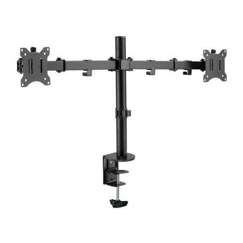 Supporto Per Tavolo Chromad Con Staffe Snodabili Per 2 Monitor 13-32 - Rotazione, Pendenza E Tensibile - Foto 1