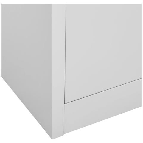 Lusso Casadino -  Armadio Per Ufficio Grigio Chiaro 90x40x180 Cm In Acciaio - Foto 8