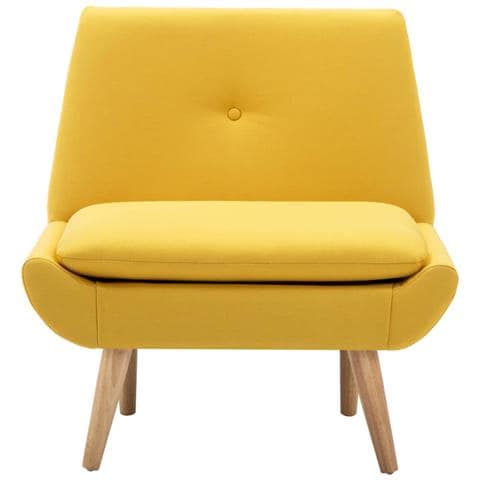 Poltrona Bassa Gialla In Tessuto - Foto 2