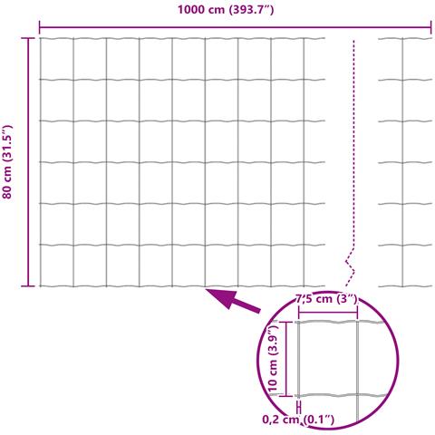 Recinto Euro 0.8x10 m Acciaio Zincato - Foto 8